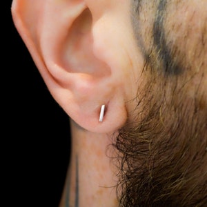 Bar Stud Earrings | 14K Gold fill Rose Gold Fill or Sterling Silver | Three Sizes | unisex, minimalist, gift idea, nickel free, stack