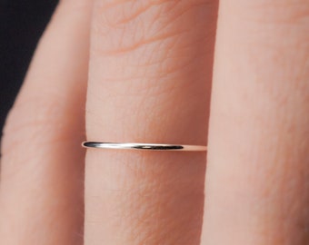 Ultra Thin Sterling Silver stacking ring, super skinny, extra thin, tiny, thinnest, silver, stackable, slender, delicate, threadbare, .7mm