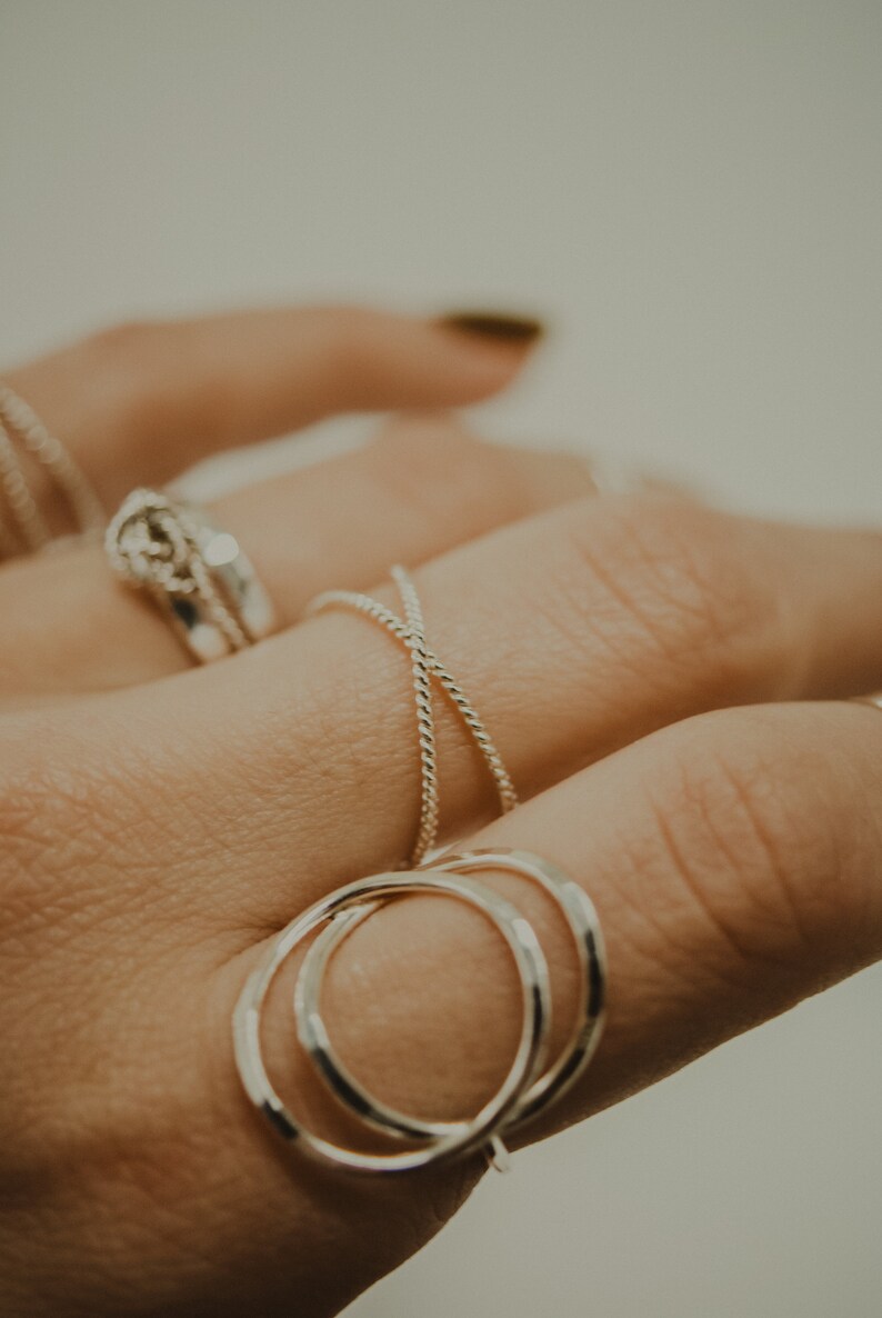 Twist X ring in Sterling Silver, criss cross ring, rope ring, texture, twisted, bark, reversible, disco, sparkly, unisex, stacking ring image 4