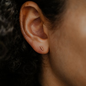 Stab Ohrstecker | 14K Goldfill, Roségoldfill oder Sterlingsilber | Drei Größen | dezent, minimalistisch, Geschenkidee, nickelfrei, stapelbar