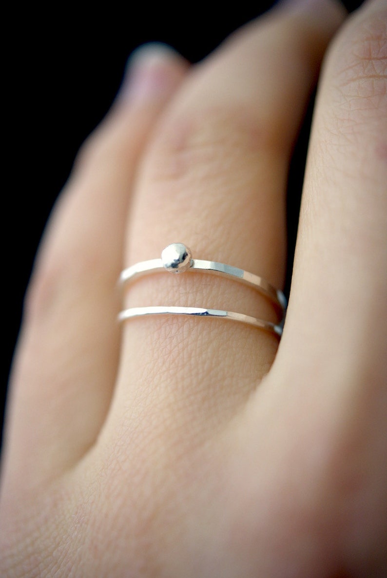 In Orbit Sterling Silver Stack Ring Silver Stackable Ring | Etsy