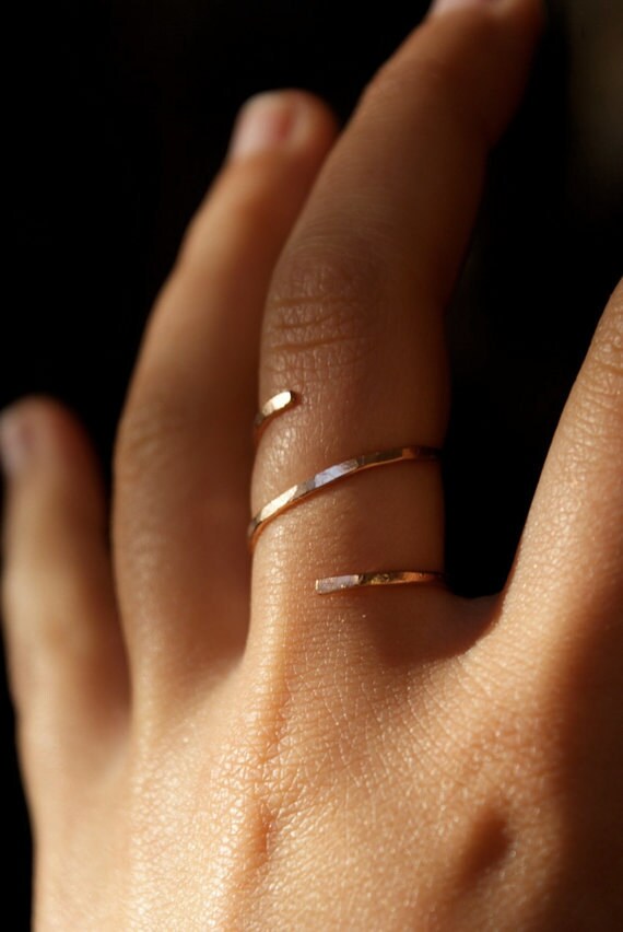 Rose gold helix ring Clearance
