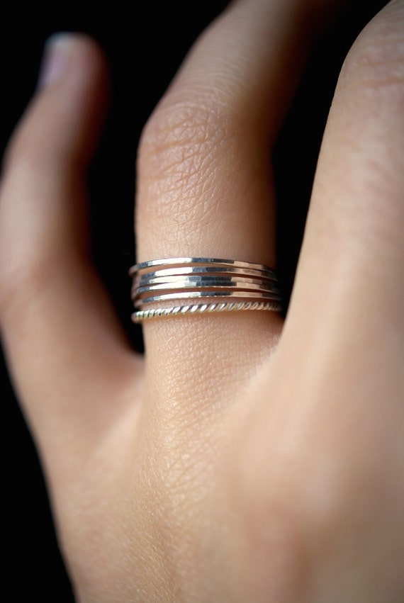 Sterling Silver 925 wire wrapped,twist ring,Stacking ring,delicate minimalist ring,dainty ring,Stackable ring.