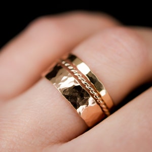 Essential Set of 3 Stacking Rings 14K Rose Gold-fill, Essential Band ...