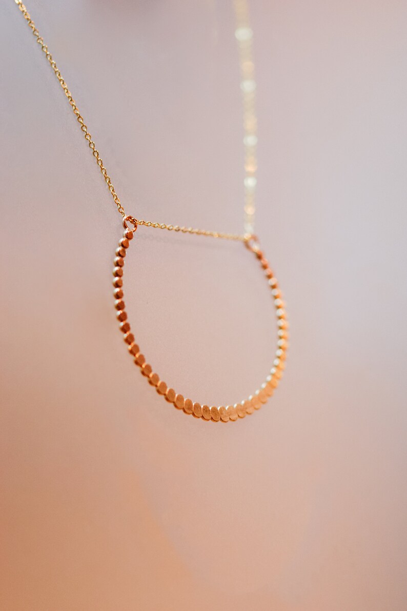 Large Bead Necklace in 14K Goldfill Pendant Necklace Gold Etsy