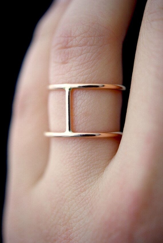 Bague anneau barre new arrivals
