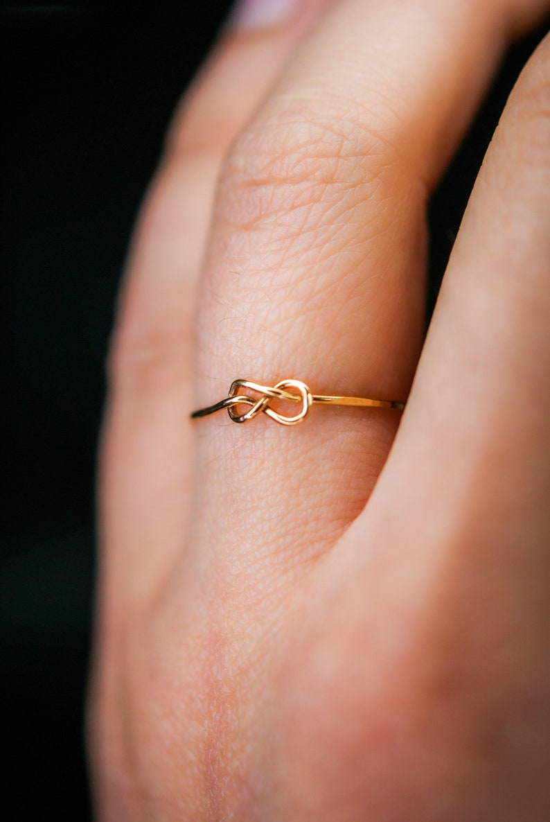 SOLID 14K Gold Infinity Knot Ring Gold Infinity Knot Ring Etsy