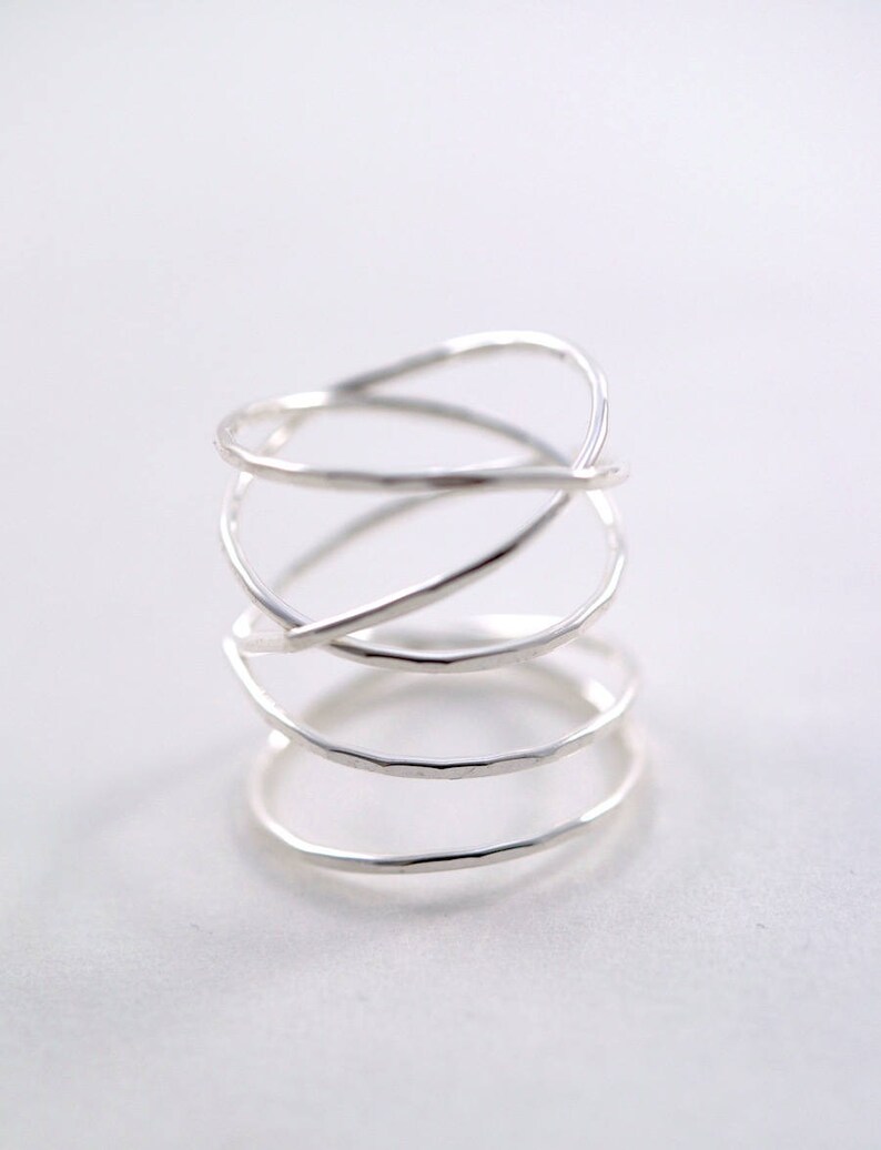 sterling silver wrap ring silver wrap around ring infinity Extra Large Sterling Silver Wraparound ring wrapped silver ring silver ring