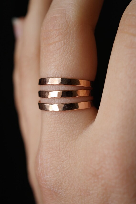 3 gold ring set