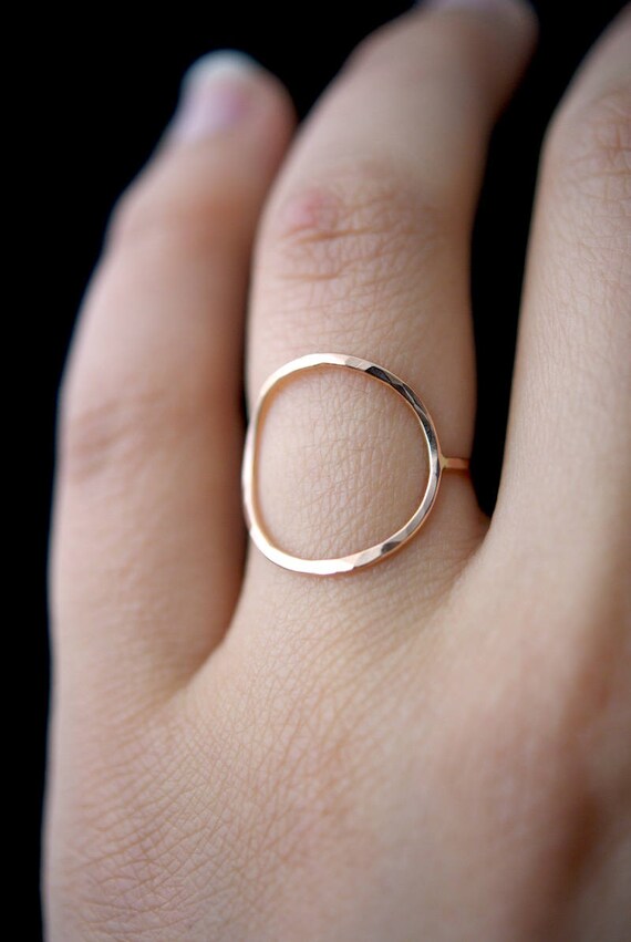 Rose gold circle ring deals