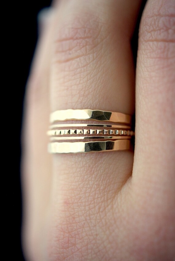 etsy gold ring set
