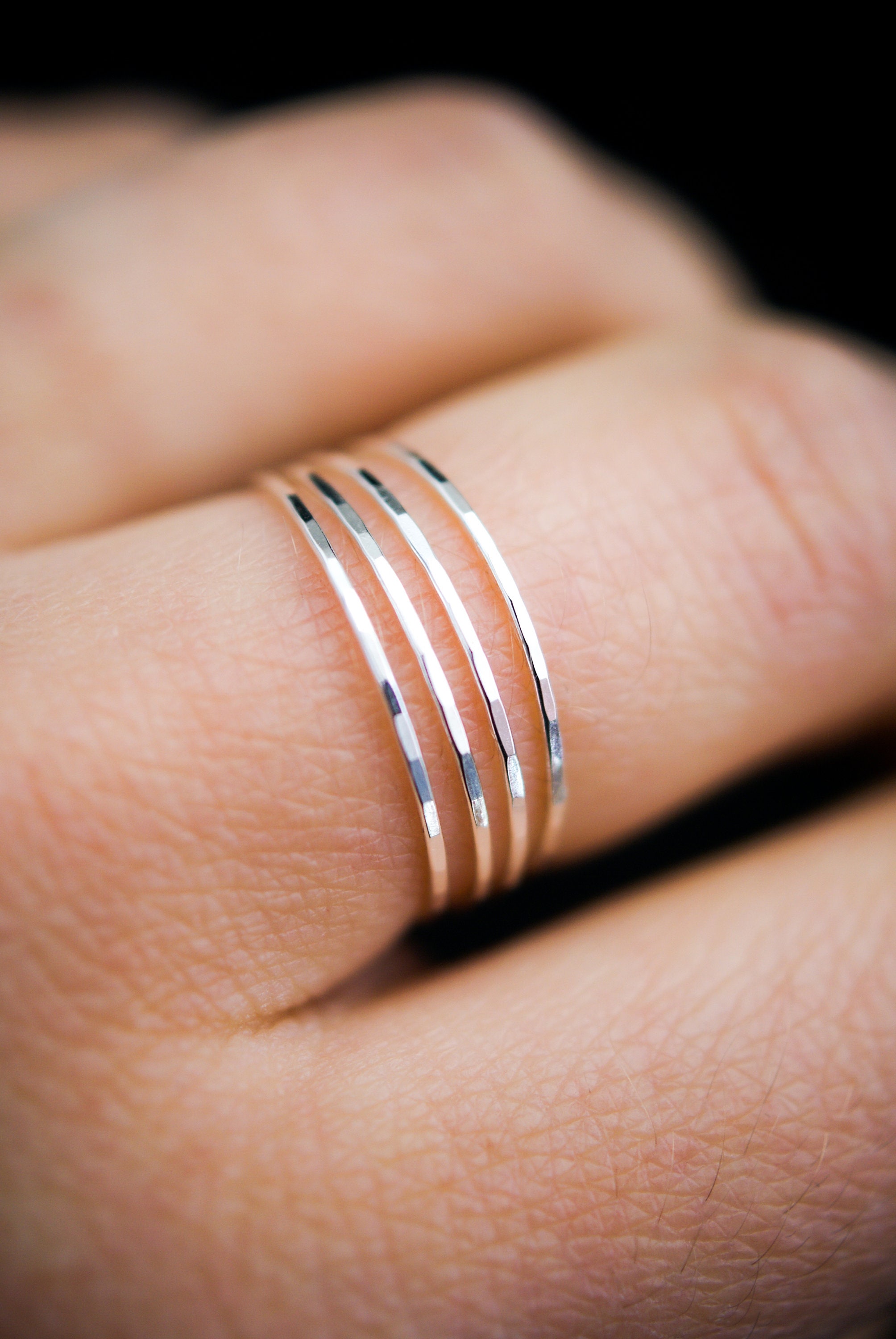 Ultra Thin Sterling Silver Stacking Ring One Single Ring Etsy UK