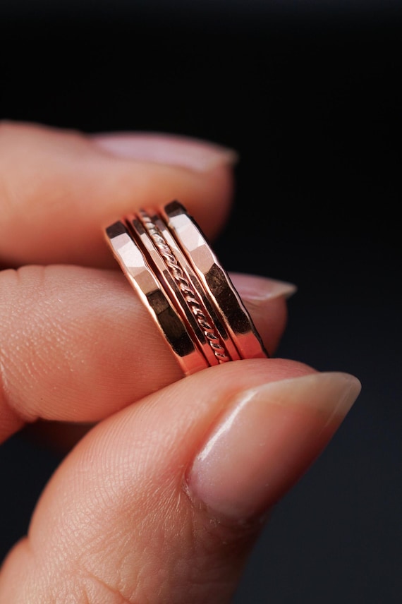 究極のツイストスタッキングセット5個セット | 14Kローズゴールド