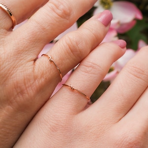 Closed Knot Ring, Sterling Silver, delicate thin, durable thick style, minimal bridesmaid gift idea, love knot, stacking ring, stackable image 10