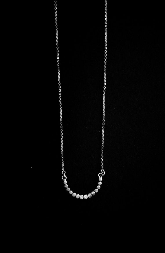 Small Bead Necklace in 14K GoldFill pendant necklace gold Etsy