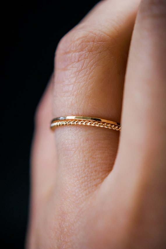 Simple gold stacking rings sale
