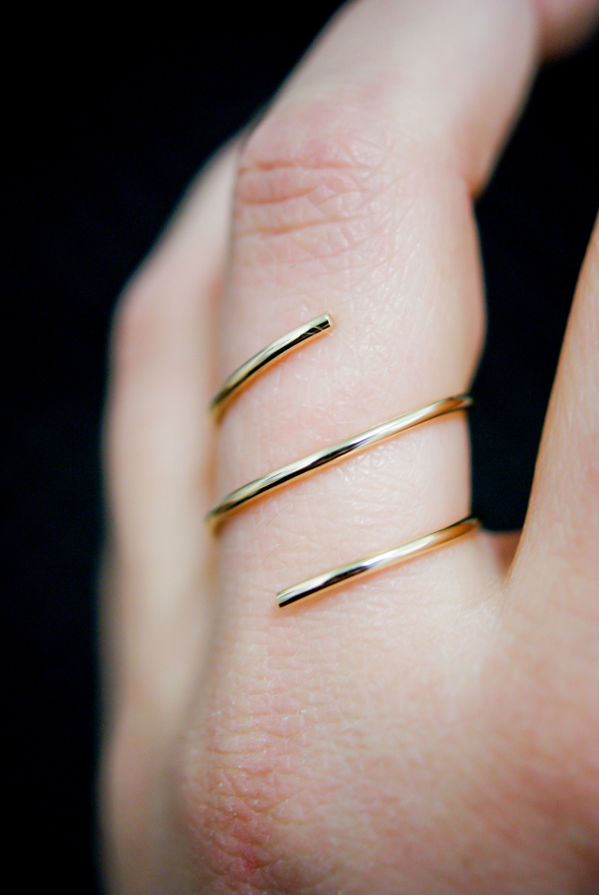 Gold Helix Spiral Ring 14k Gold Fill Spiral Ring 14k Gold | Etsy