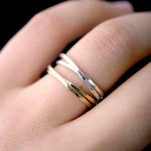Silver Interlocking Rings, Set of 2 Silver Interlocking Rings, Rolling ...