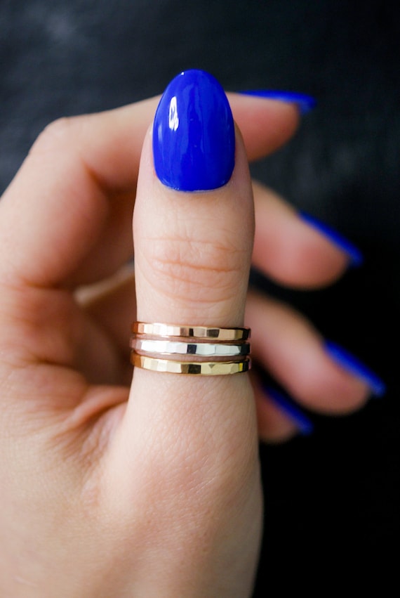 Thumb Stacking Ring in Rose Gold Fill Medium Thick Extra Thick