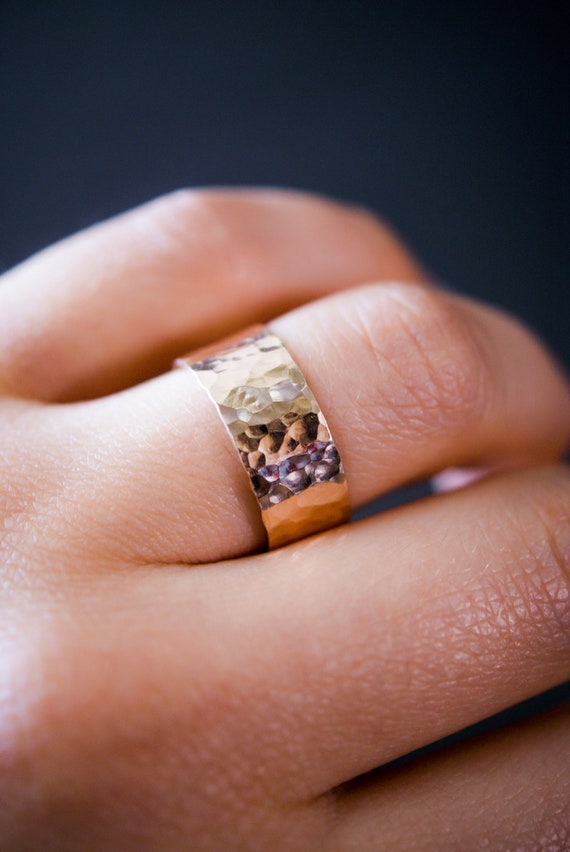 Etsy sale hammered ring