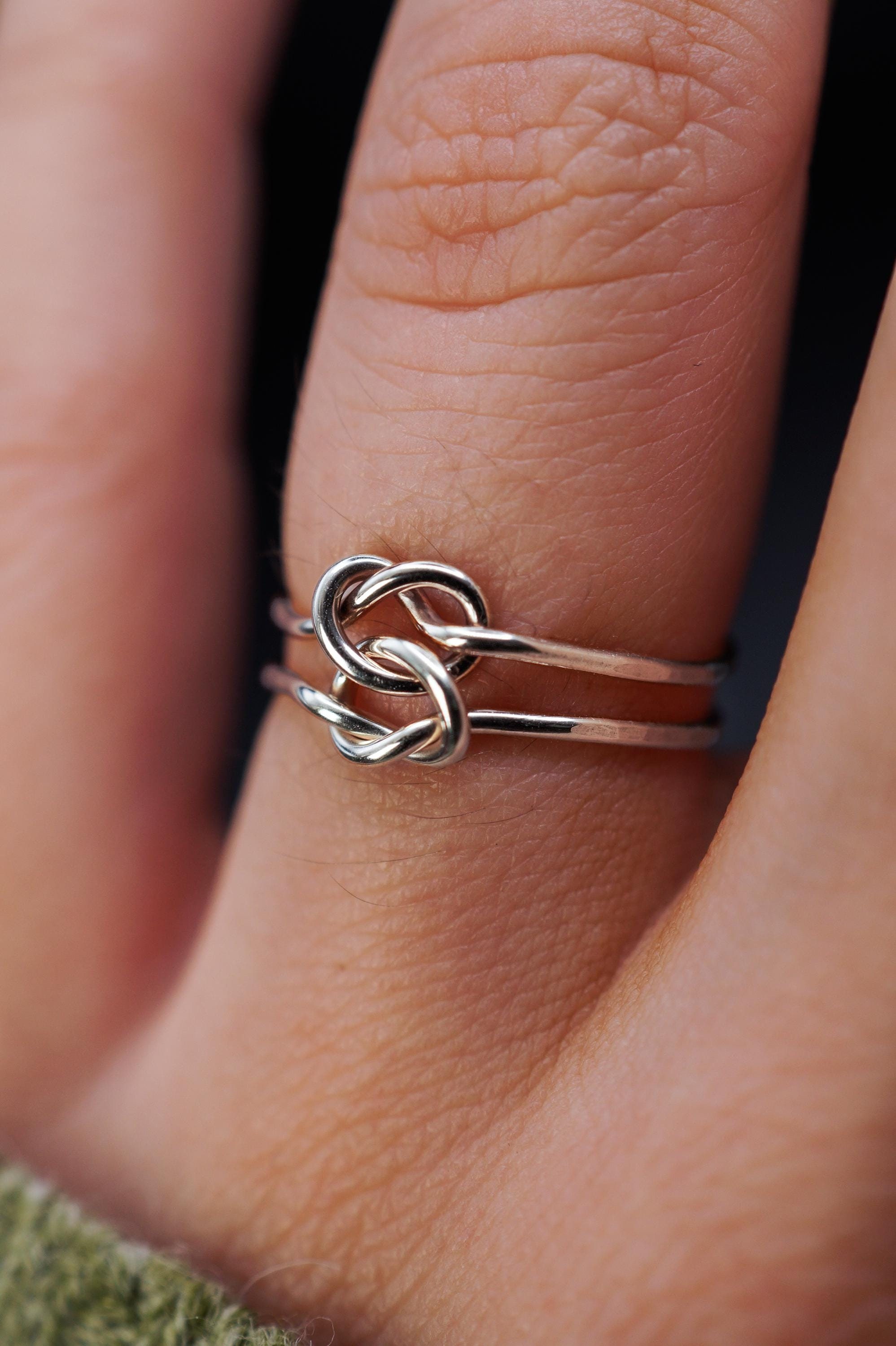 Coppia Di Anelli Infinito In Argento Sterling 925 – Nodo Incrociato Unisex – Regolabili – Rodiati – Gioiello Eterno Per Coppia - 3