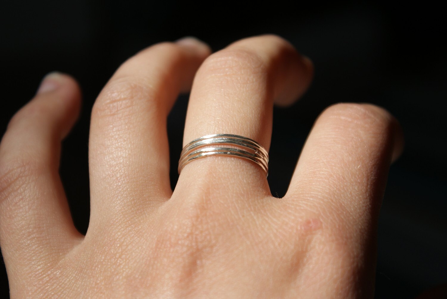 Silver Stacking Rings Set of 5 Silver Stackable Ring | Etsy