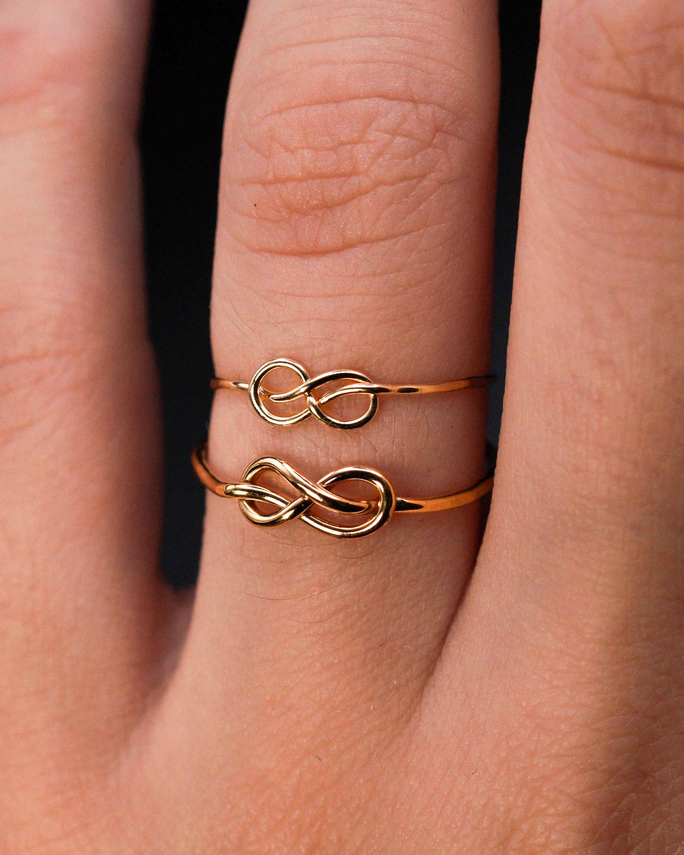 Infinity knot ring gold discount