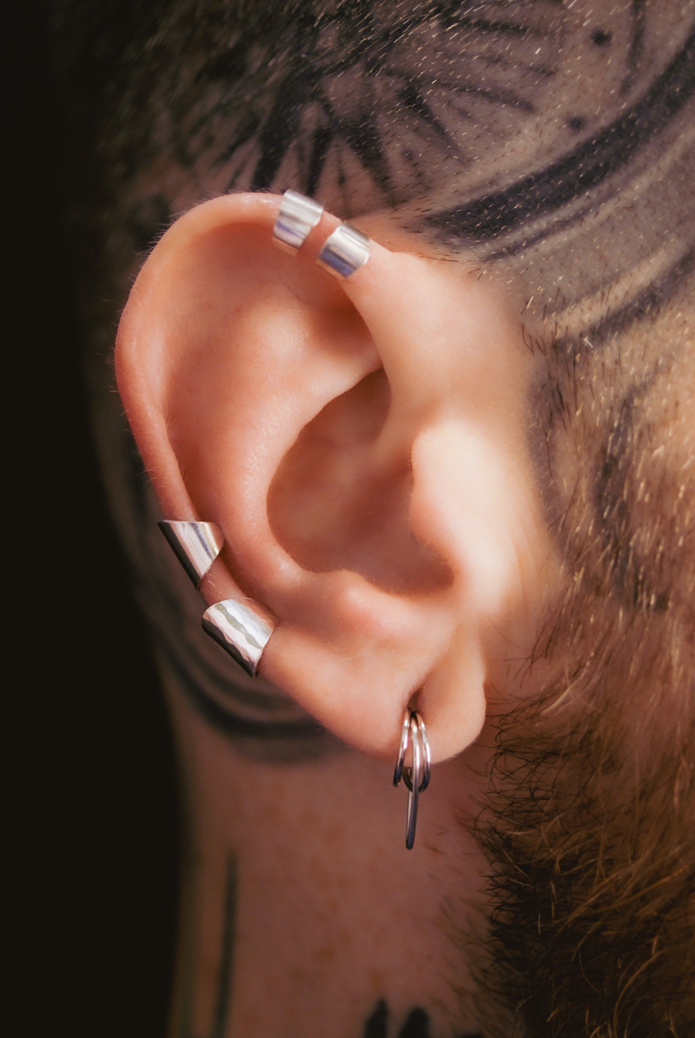 Shield Ear Cuff: Sterling Silver, Gold Fill, Rose Gold, No