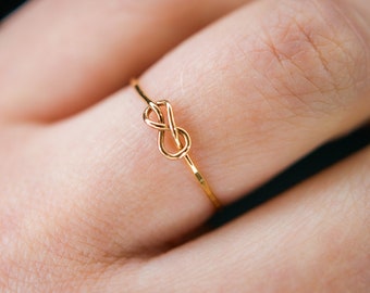 SOLID 14K Gold Infinity Knot ring, Gold infinity knot ring, gold knot ring, gold infinity ring, knot ring, infinity ring, bridesmaid ring