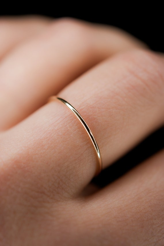 SOLID Gold Medium Thickness Stacking Ring One or Two Rings Textured 14k Gold Ring 14k Gold Stack Ring Single Gold Ring Delicate Ring Etsy Canada
