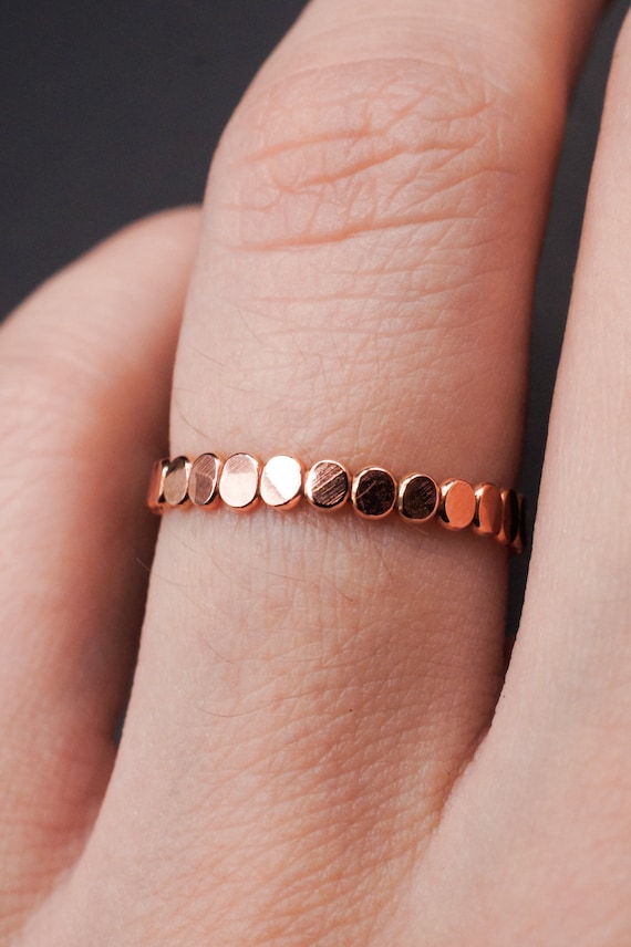 The Original Bead Ring, 14k Rose Gold Fill, Minimal Stacking Ring