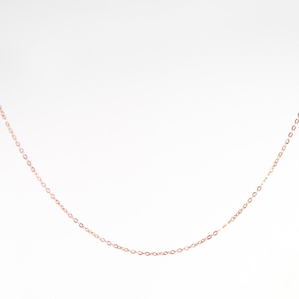 Thin 1mm Cable Chain Necklace in 14K Rose Gold-Fill, rose gold chain, minimalist layering, stackable, delicate necklace, modern stacked