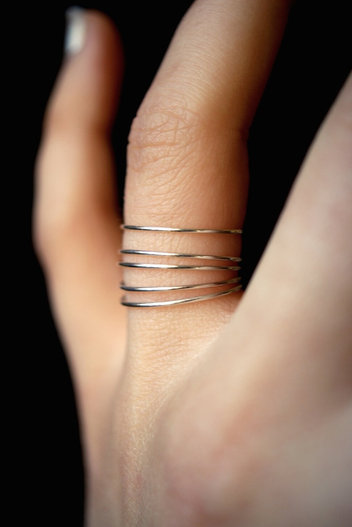 Smooth Sterling Silver Stack rings silver stacking ring Set Etsy