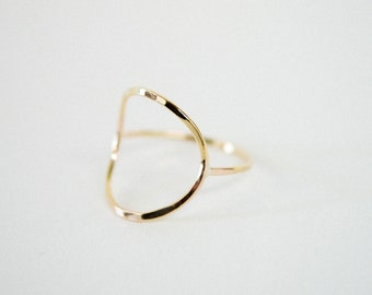 SOLID 14K Gold Thin Circle ring, gold circle ring, delicate gold circle ring, 14k gold ring, infinity ring, circle ring, gold karma ring