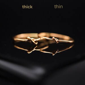 Closed Knot Ring, 14K Gold Fill, Delicate Thin, Durable Thick Style ...