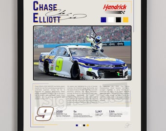 Impresión del Campeonato Chase Elliott 2020 – Arte mural de NASCAR, póster de Hendrick Motorsports