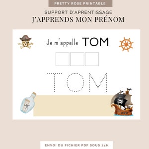 Apoyo a las actividades de aprendizaje | aprende tu nombre | Aprende a reconocer y escribir tu nombre | montessori | Tema pirata