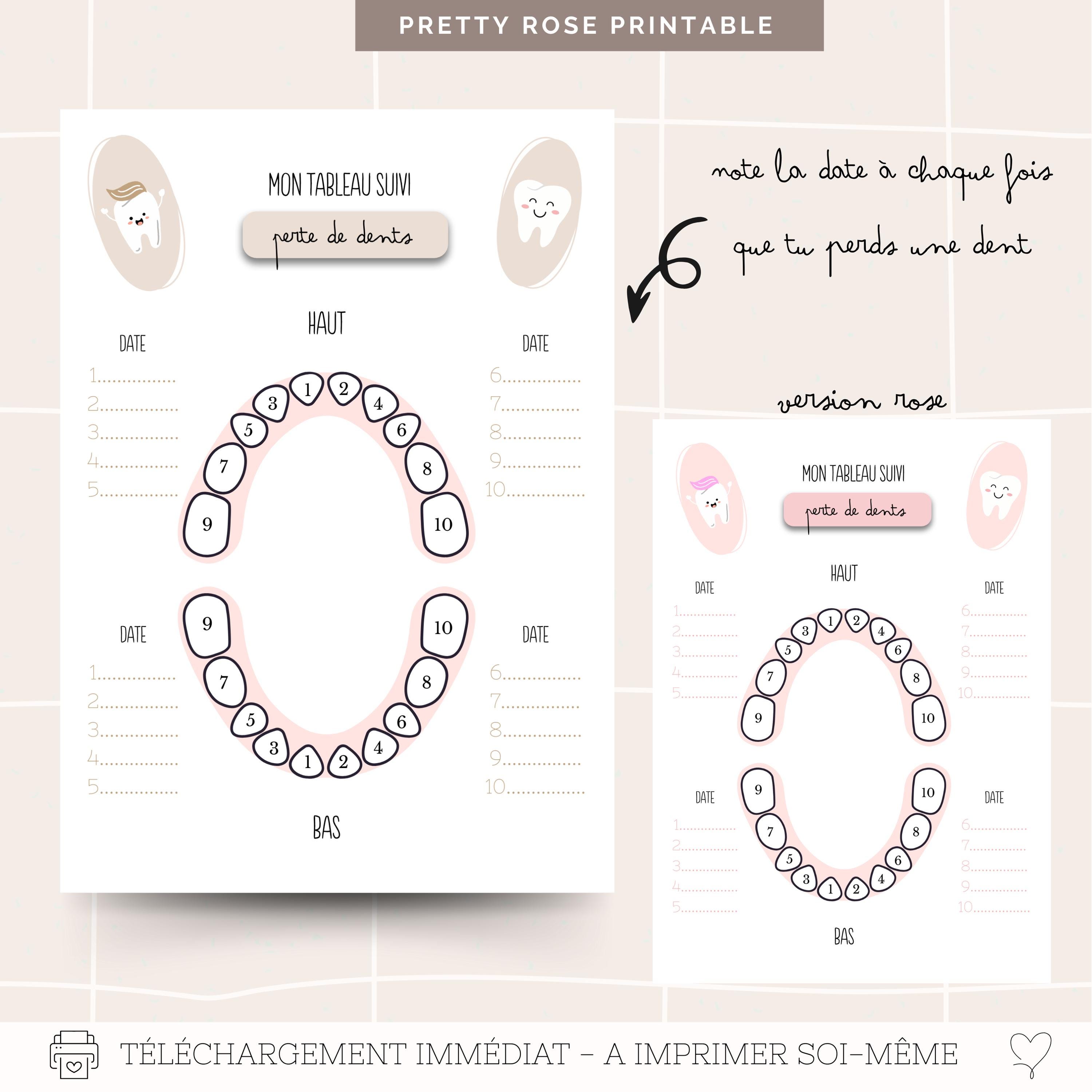 Tooth Loss Tracking Chart | Letter Received From Tooth Fairy | Tooth ...