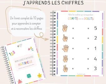 Montessori Educational Booklet | Activities to Learn to Count | Recognize Numbers | Number Learning Booklet for Kindergarten
