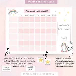 Kindbeloningsgrafiek | Afdrukbaar Montessori motivatiebord Eenhoorn thema