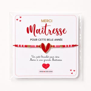 Braccialetto di ringraziamento per l'insegnante - Regalo di fine anno scolastico - Personalizzabile con il nome