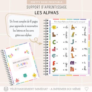 Montessori Educational Booklet | Activities to Learn Letters and Sounds | Learn the Alphas | Kindergarten Learning Booklet