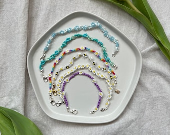 Personalisierte Blumen Perlenarmbänder - Einzigartige bunte Unikate! Handgemacht & liebevoll gestaltet für dich oder als Geschenk