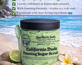 California Dude Foaming Sugar Scrub (my version of Hollister) 8 oz