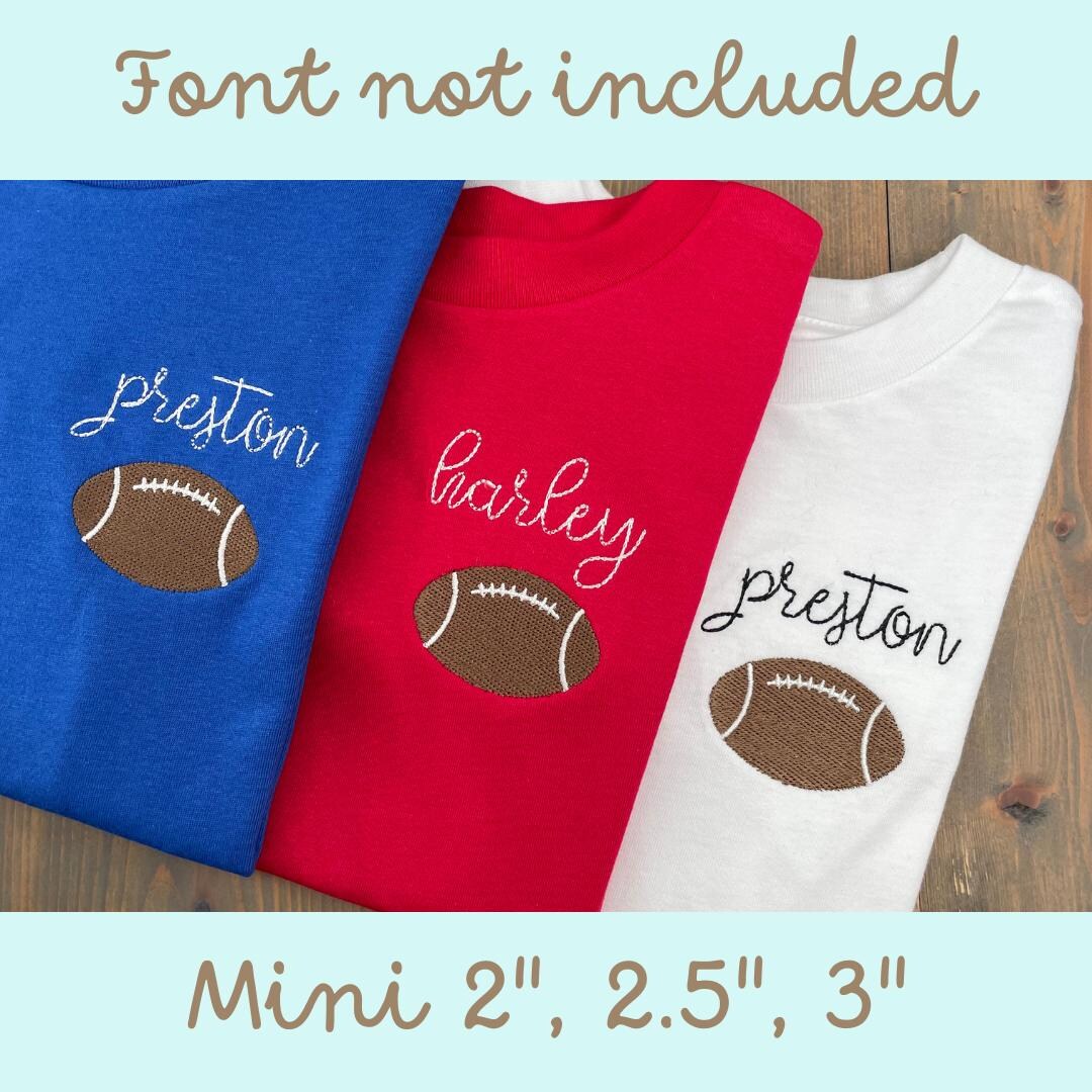Football Embroidery Design, Football Mini Fill, Mini Football Design ...