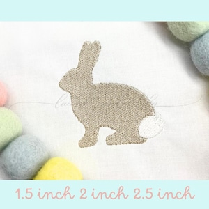 Mini Bunny Embroidery Design, Machine Embroidery Design, Easter Bunny, Rabbit Silhouette, Easter Embroidery, Mini Fill Stitch