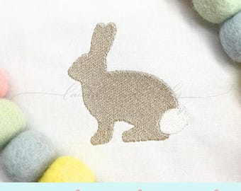 Diseño de bordado de mini conejito, diseño de bordado a máquina, conejito de Pascua, silueta de conejo, bordado de Pascua, puntada de relleno mini