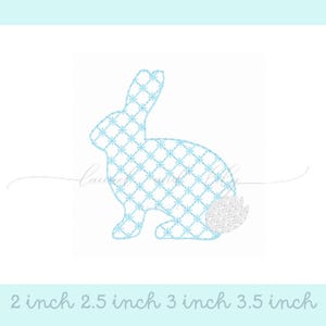 Mini Bunny Fill Stitch Embroidery Design: Rabbit Silhouette (Digital Download)