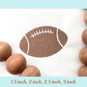 Football Embroidery Design, Football Mini Fill, Mini Football Design, Small Football Embroidery, Patterned Football