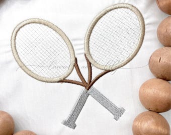 Mini Tennis Rackets Embroidery, Machine Embroidery Design, Small Tennis Racquets (Digital Download)